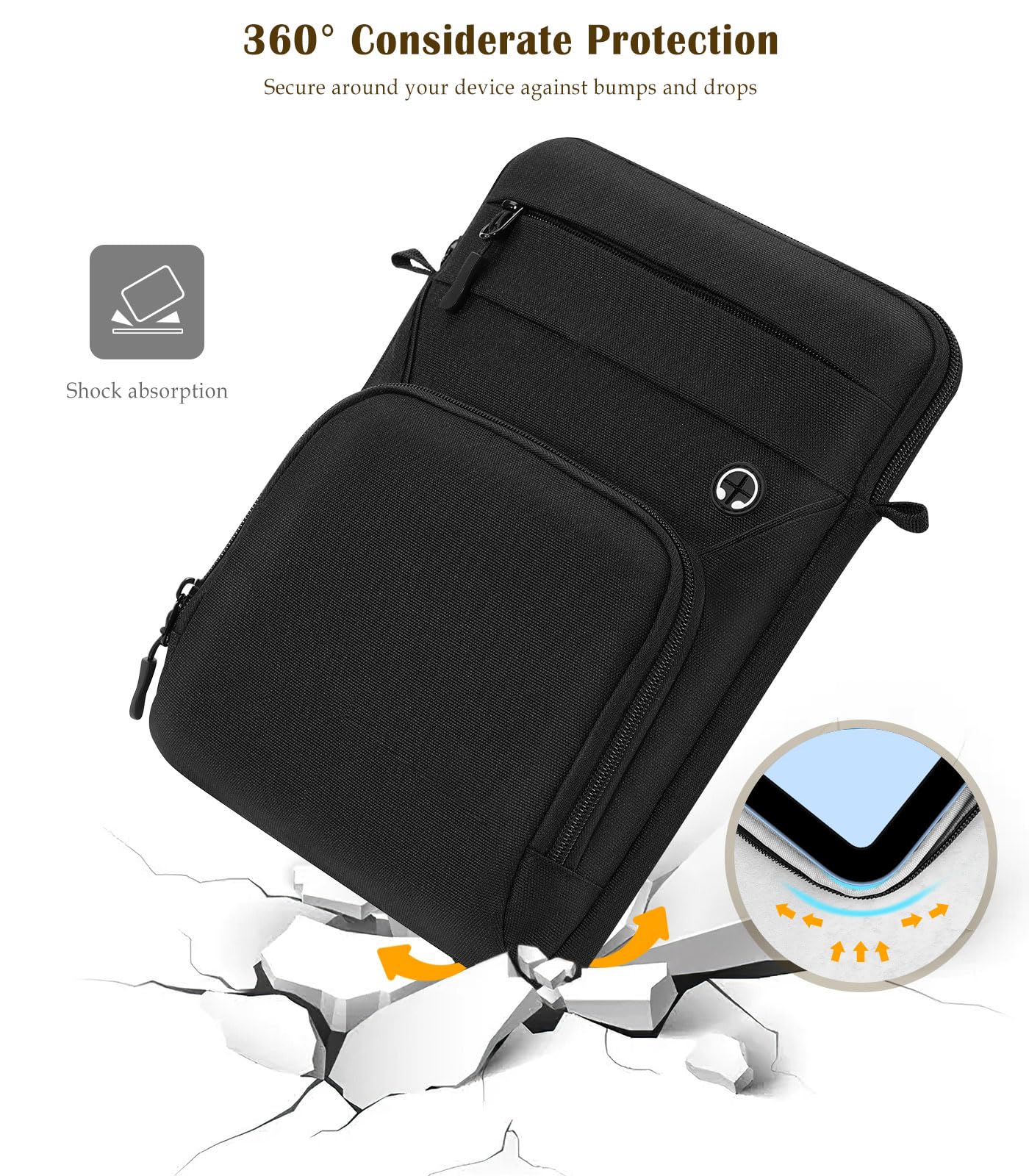 9-11 Inch Tablet Sleeve Bag with Shoulder Strap for iPad 10th Gen 10.9