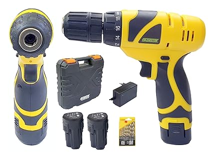 Cheston Cordless Drill Screwdriver Driver with 2 batteries and LED Torch