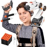 Arnbz Smart Tracking Mechanical Arm Blaster, Remote Control, 30 Foam Darts | Head-motion tracking, shoulder-mounted design, remote control, 23-ft range, 30 foam darts, auto standby, ages 8+