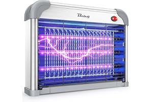 Buzbug LED Bug Zapper Indoor, 3800V Powerful Electric Mosquito Zapper, 10 Years Lifespan 3 Lamps Sustainable Less Power, Durable Fly Trap Mosquito Trap, Fly Killer Fly Zapper -MA009 (Dark Gray)