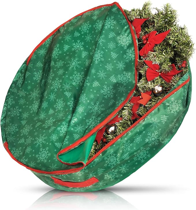 LIVIVO Premium Jumbo Christmas Wreath Storage Bag Organiser Water
