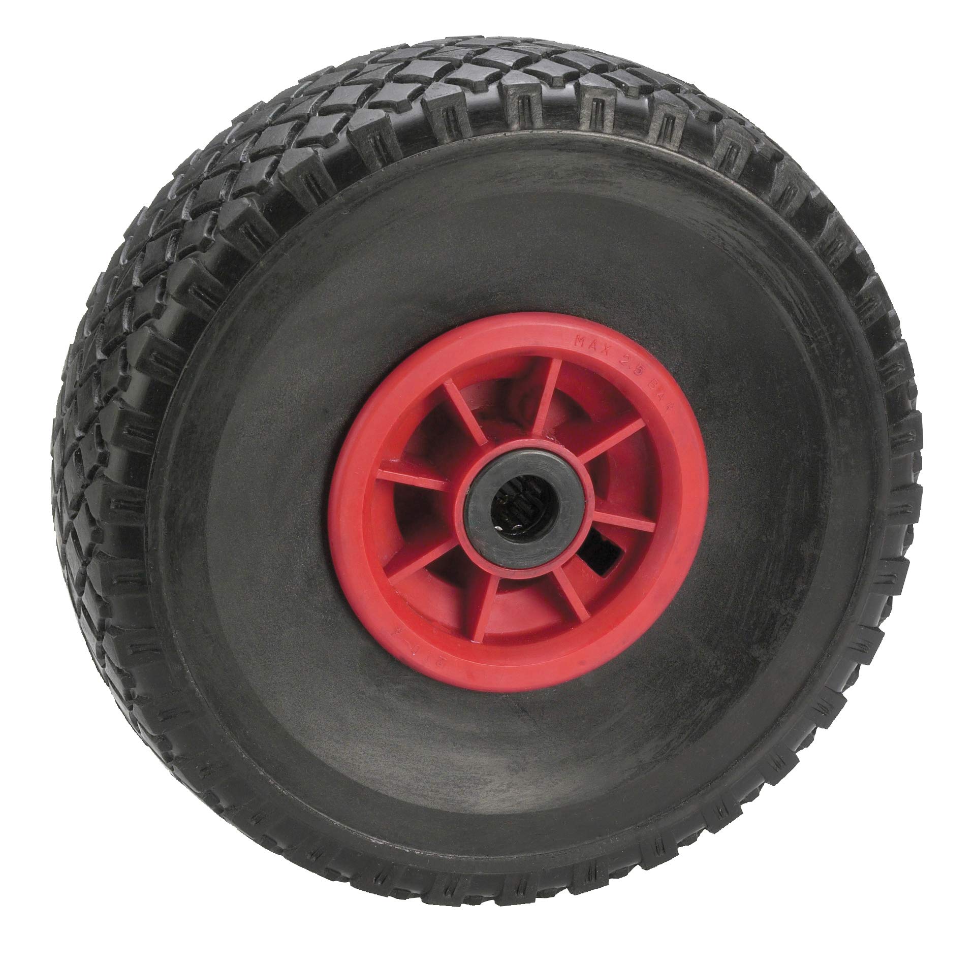 Dörner + Helmer 740310RP Puncture-Proof Wheel with Plastic Rim, Silver, 260 mm x 85 mm