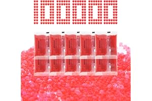 UXSIO Gel Splatter Blaster Gun Ammo (7-8 mm, 10 Pack, 10000 Pieces Per Pack), Gel Ball Blaster Splat 7.5mm Bullets, Red, for Ages 14+