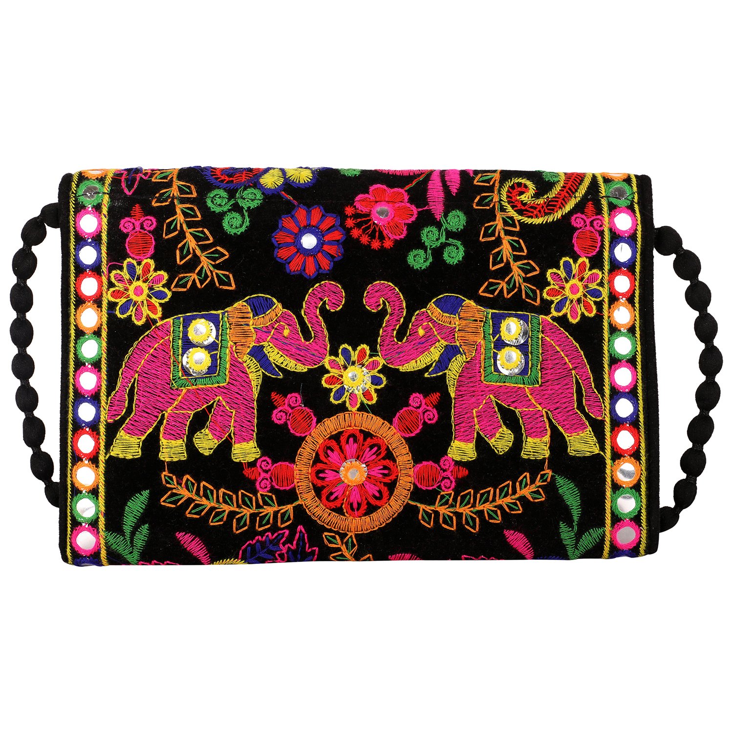 craft trade handmade designer embroidered rajasthani clutch bag for women's