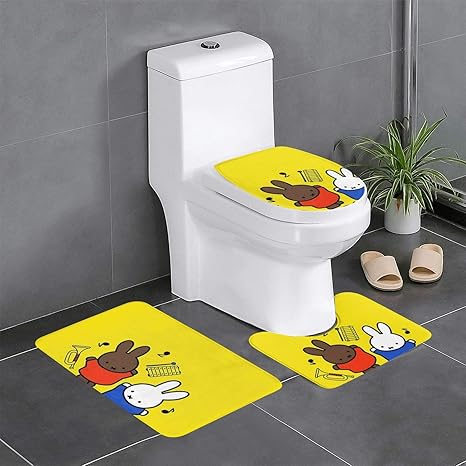 Amazon Miffy ミッフィー トイレマット セット お風呂マット トイレ用品 バーマット キッチンマット 足ふきマット バスマット 浴室足ふき マット 耳長 抗菌 吸水 速乾 トイレタリー 拭ける 強力吸水 洗える 滑り止め 敷物 掃除 耳長ロング おおきめ 北欧 キャラクター