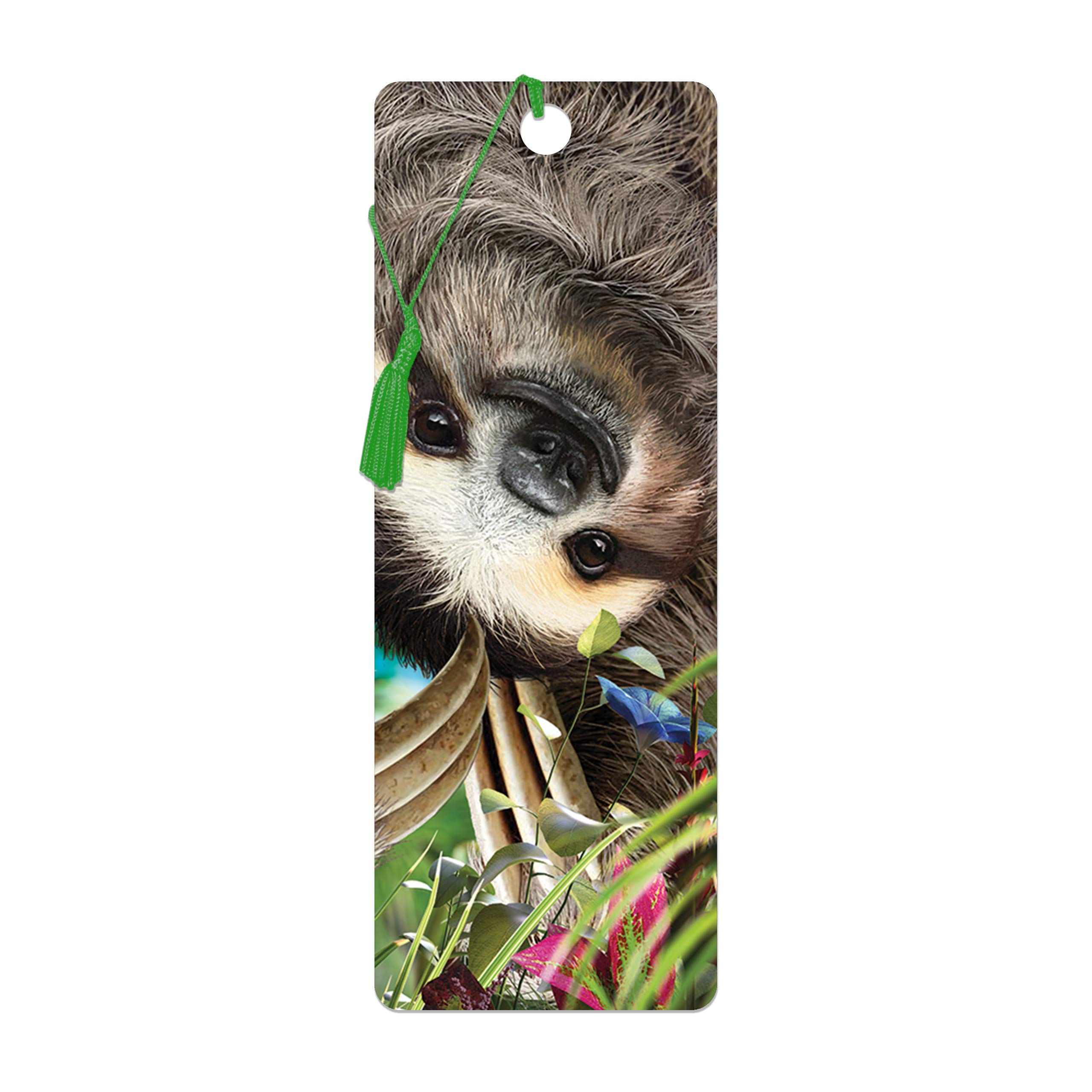 3D LiveLife Bookmark - Hangin' Around from Deluxebase. Cute Lenticular Sloth Page Marker. Animal Themed Accessories for Book Lovers. Small Gifts for Men, Women, Writers and Teachers. — image 1