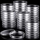 Kigley 400 Pcs Petri Dishes with Lids Bulk Sterile Plastic, 90mm X 15mm | Clear Thick Walls Cell Culture, Lab Petri Dishes for Science Lab Supplies School Projects Supplies