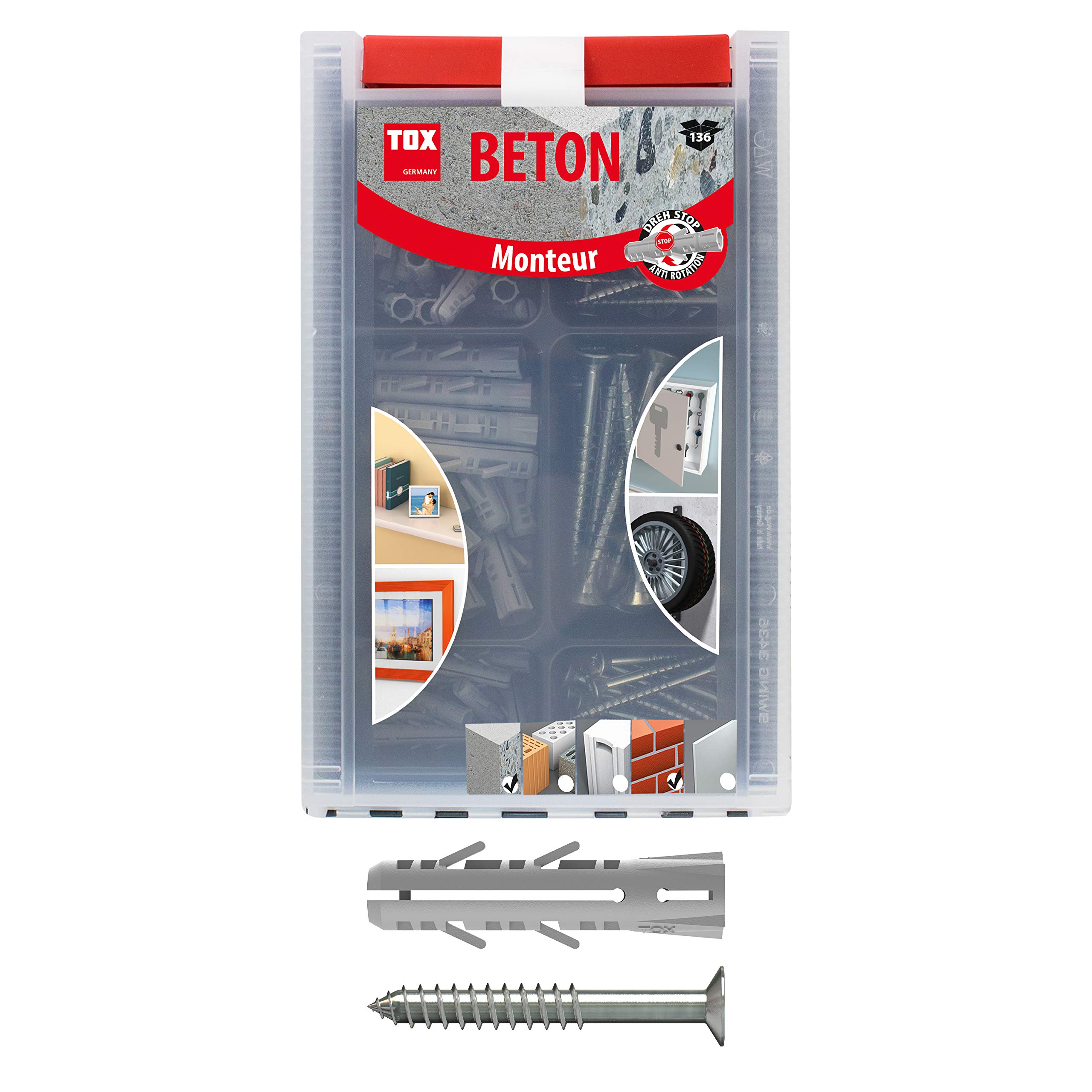 TOX standard assortment Beton Monteur 136 pcs, 094901041