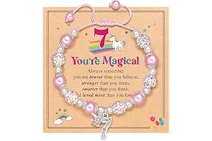 UPROMI Birthday Gifts for 3-12 Year Old Girl Unicorn Bracelet, Christmas Gifts for Daughter/Granddaughter/Niece