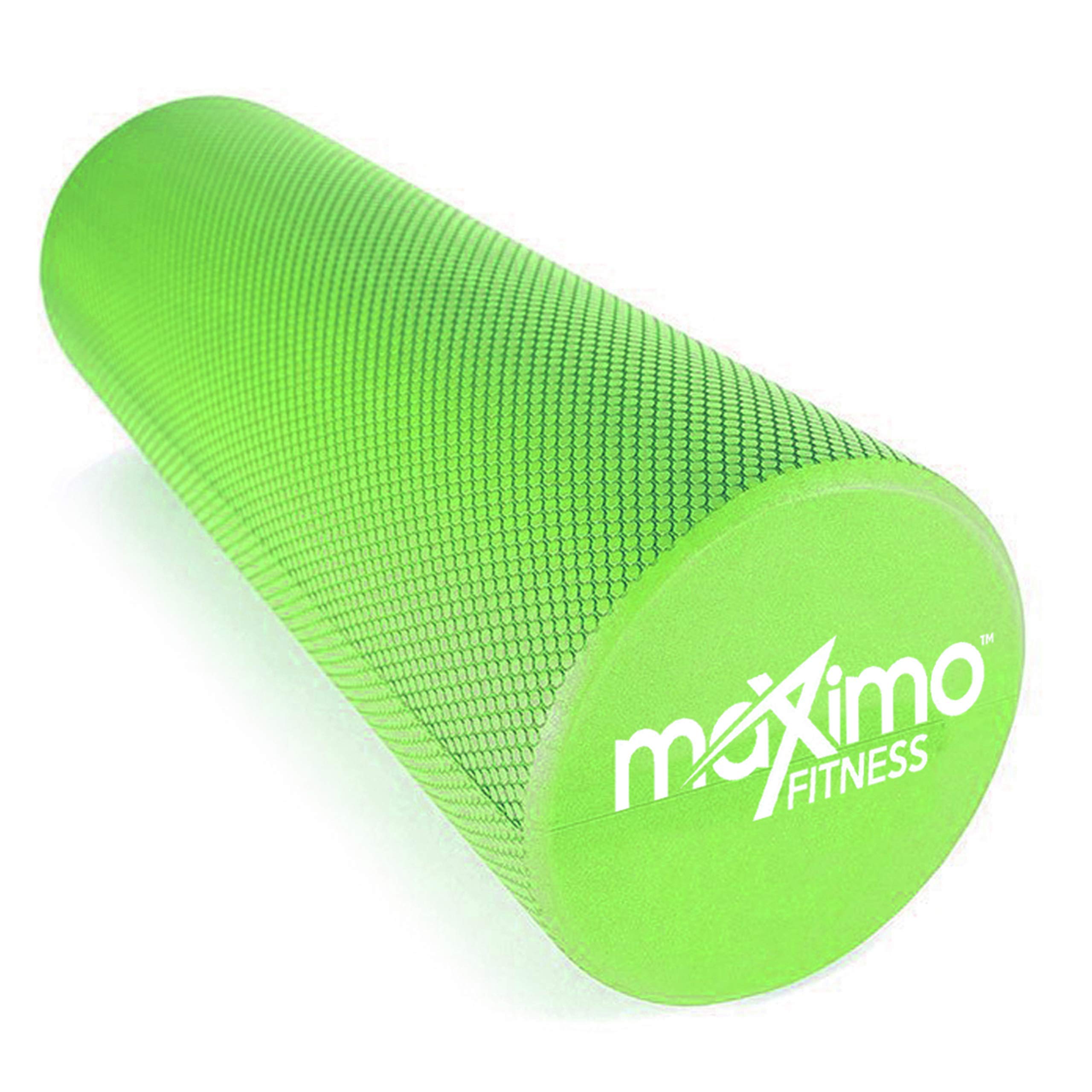 Maximo Fitness Foam Roller - Exercise Rollers for Trigger Point Self Massage and Muscle Tension Relief, 15cm x 45cm Massager for Back, Legs, Workouts, Gym, Pilates and Yoga, Green