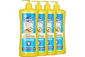 Suave Kids Minions 3-In-1 Shampoo, Conditioner, and Body Wash, For Tear-Free and Gentle Cleansing, 28 oz(Pack of 4)