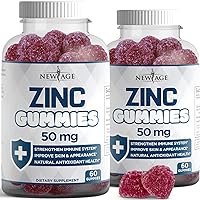 Zinc Gummies - 2 Pack - 50mg High Potency Immune Booster Zinc Supplement, Immune Defense, Powerful Natural Antioxidant…