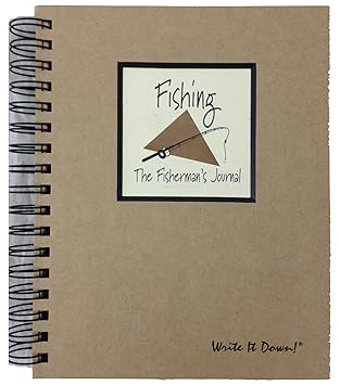 Fishing The Fishermans Journal Kraft Hard Cover Prompts On Every Page Recycled Paper Read And More - 