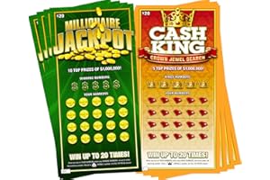 LAUGHING SMITH Prank Lottery Tickets and Scratch Cards Look Real - $1 Million Winning Ticket Gag Set