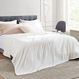 EHEYCIGA Fleece Blanket Twin 150x200cm White Soft Plush Throw view 8