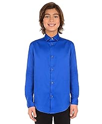 Calvin Klein Boys' Long Sleeve Sateen Dress