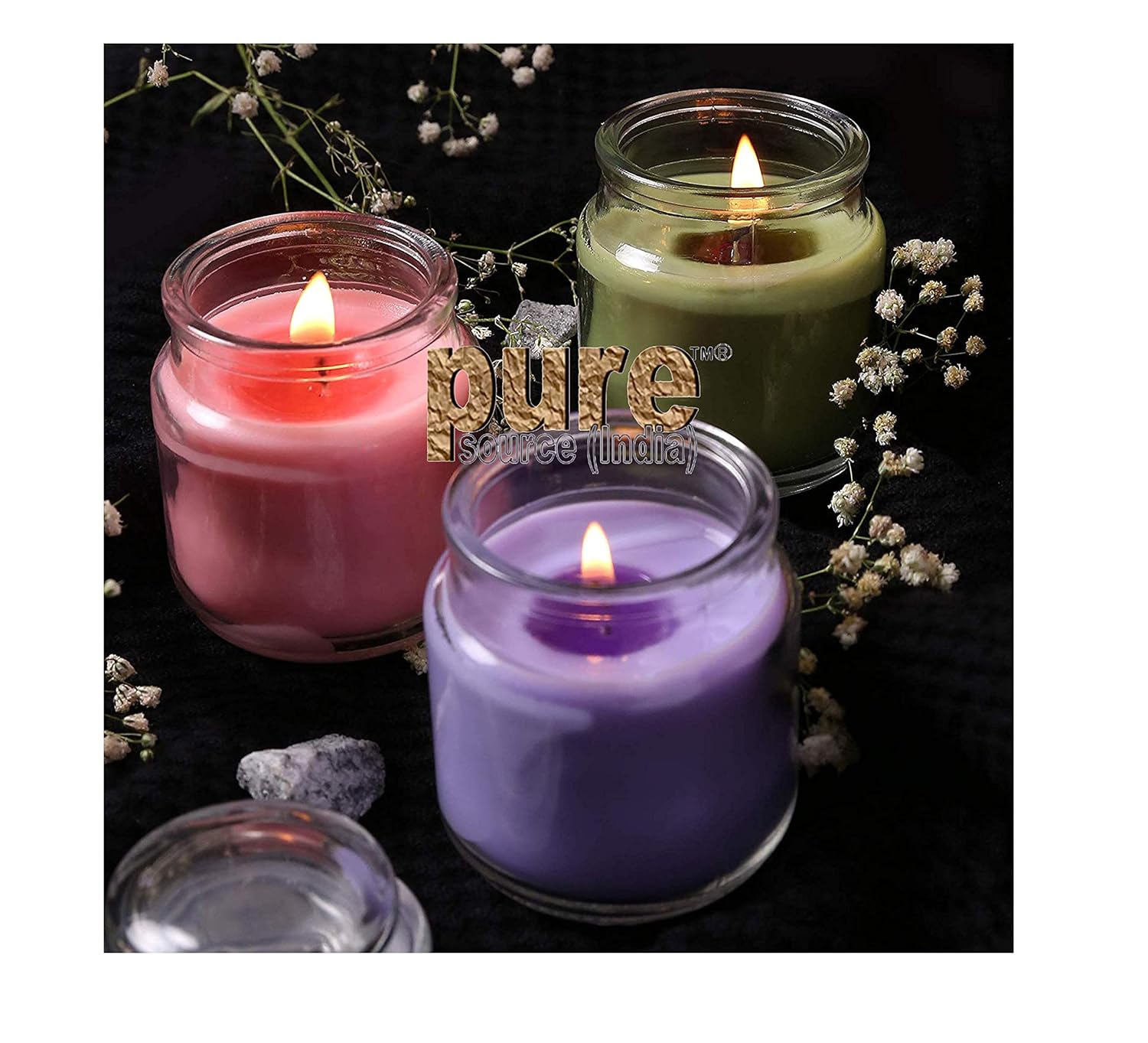 51 Unique Gift Ideas- Best Diwali Gifts- Exclusive Collection 3 Glass Jar Fragrance Scented Candles
