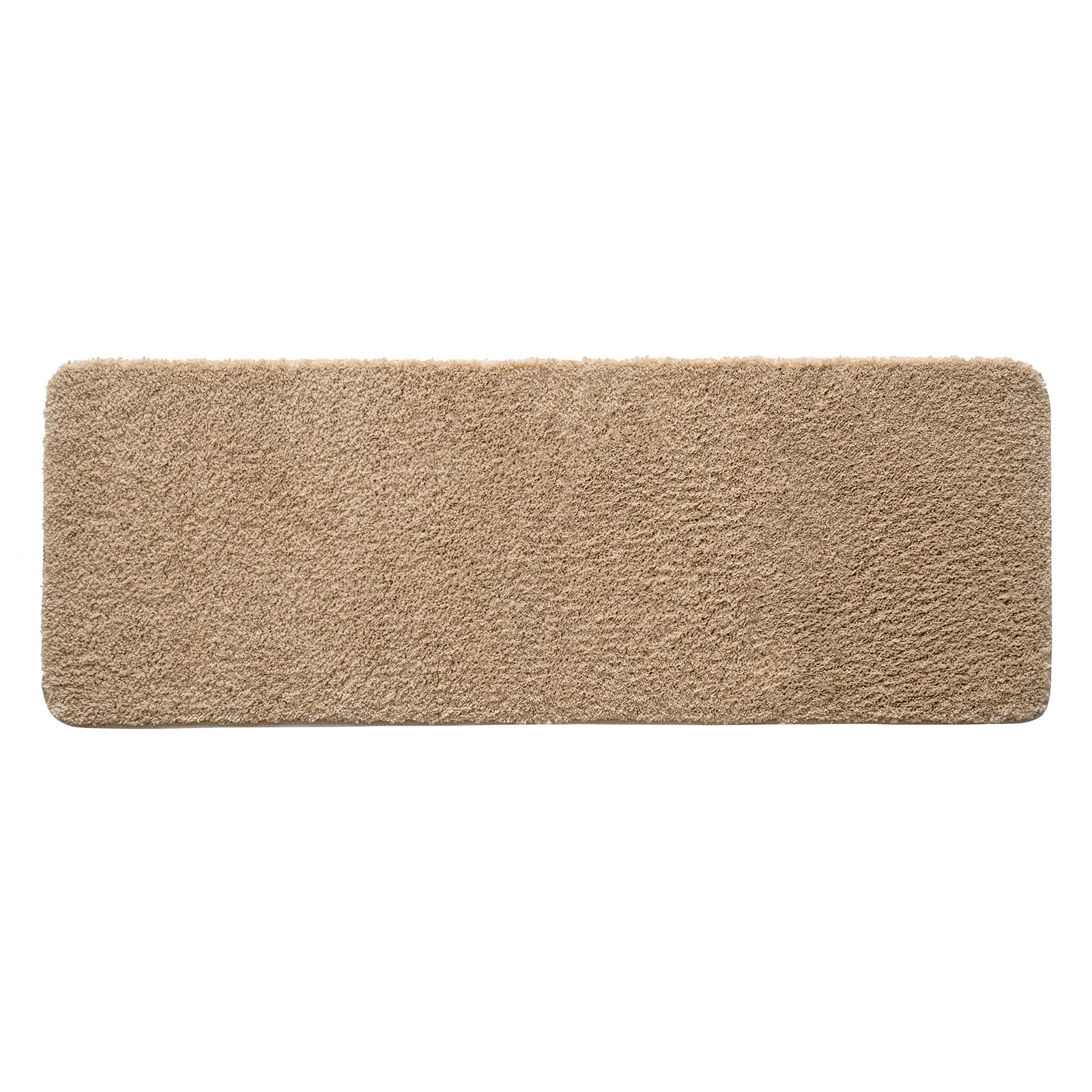 MIULEE 1 Piece Rectangular Bath Mat for Shower Non-Slip Soft Comfortable Tabis Absorbent Soft Microfibre Toilet Bath Mat 45 x 120 cm Beige — image 1