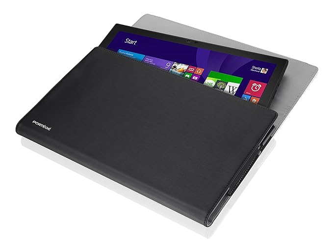 Toshiba Portégé Z20t Sleeve (31,6 cm 12,5 Zoll, 330 x 236 x 27 mm, Kunstleder mit Hairline-Finish inkl. Reinigungstuch) Schwa
