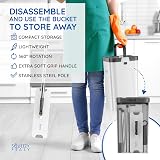 SqueezyPeasy Premium Flat Mop and Bucket Set 3 Chamber Water Separator view 7