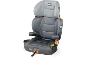 Chicco KidFit ClearTex Plus 2-in-1 Belt-Positioning Booster Car Seat, Backless and High Back Booster Seat, for Children Aged 4 Years and up and 40-100 lbs. | Drift/Grey