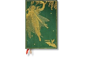 Paperblanks | 2025 Daily Planner | Olive Fairy | Lang Fairy Books | 12-Month | Mini | Elastic Band | 416 Pg | 80 GSM