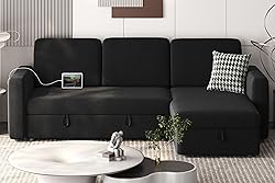 Yaheetech Sectional Sofa L-Shaped Sofa Couch Bed
