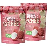Wholeberry Freeze Dried Lychee 2oz Freeze Dried Fruit Snack Perfect for Smoothies, Baking, Yogurt &amp; Tea - 100% Natural Ripe Fruit from Thailand, No Sugar Added - Pack of 2