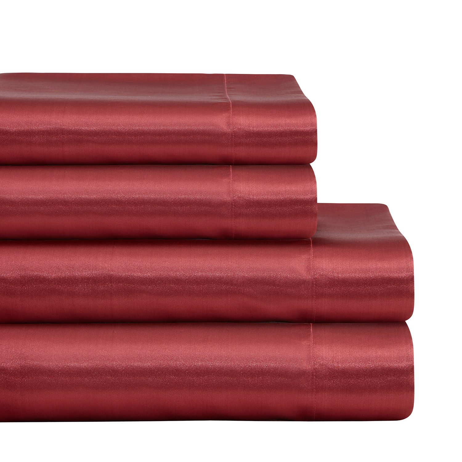 ARTALL Silky Super Soft 4 Piece Deep Pocket Satin Sheet Set, King Size