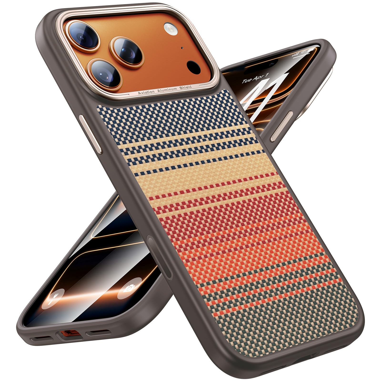 Photo 1 of Maledan for iPhone 17 Pro Max Case Carbon Fiber & Shockproof TPU Compatible with MagSafe, Magnetic Thin & Light Case iPhone 17 ProMax with Caseless Feel, Real 1500D Aramid Fiber Woven [Not Printed]