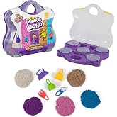 Kinetic Sand Variety Case Kit, Moldable Play Sand Sensory Toys, Ages 3+ | 3 Types of Sand, Built-In Storage Spots, Includes 2lbs Sand &amp; 5 Tools, Creative Open-Ended Play, Birthday Gifts for Kids