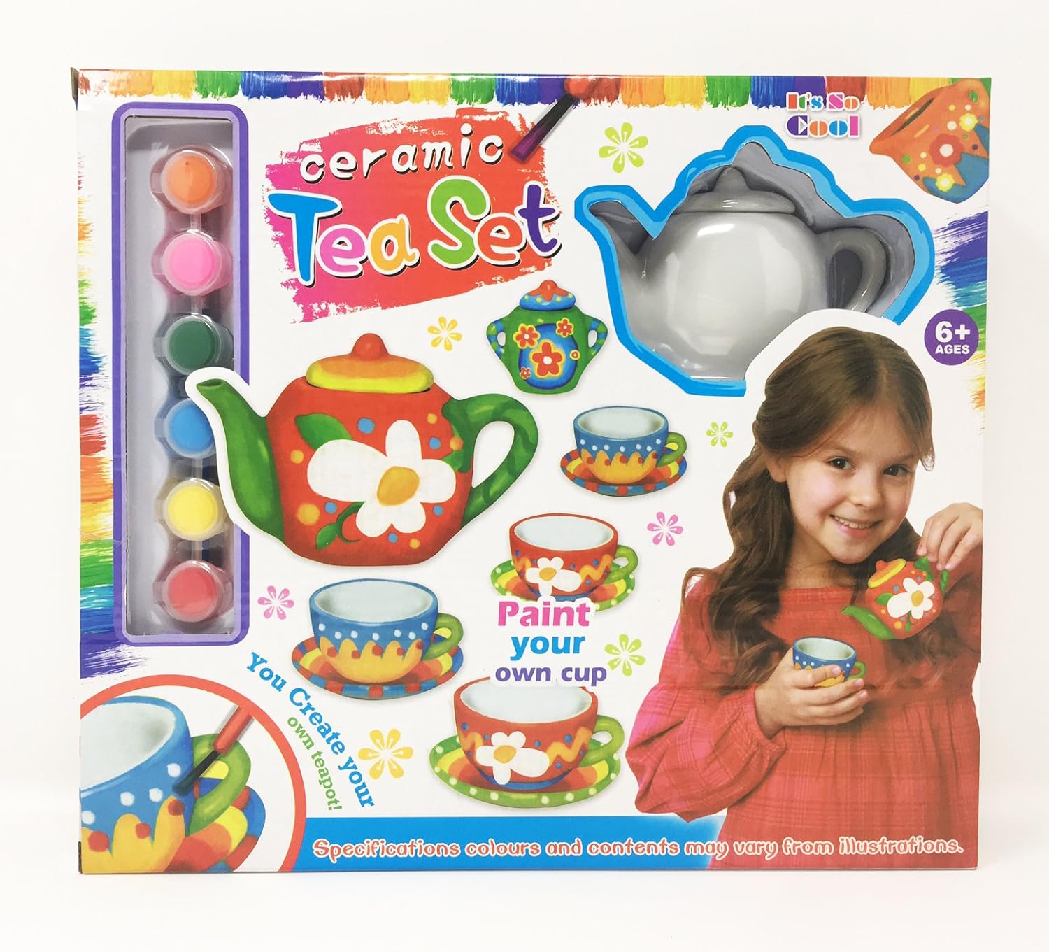 Paint Your Own Mini Tea Set 13 Pieces Ceramic tea Set "You Create Your