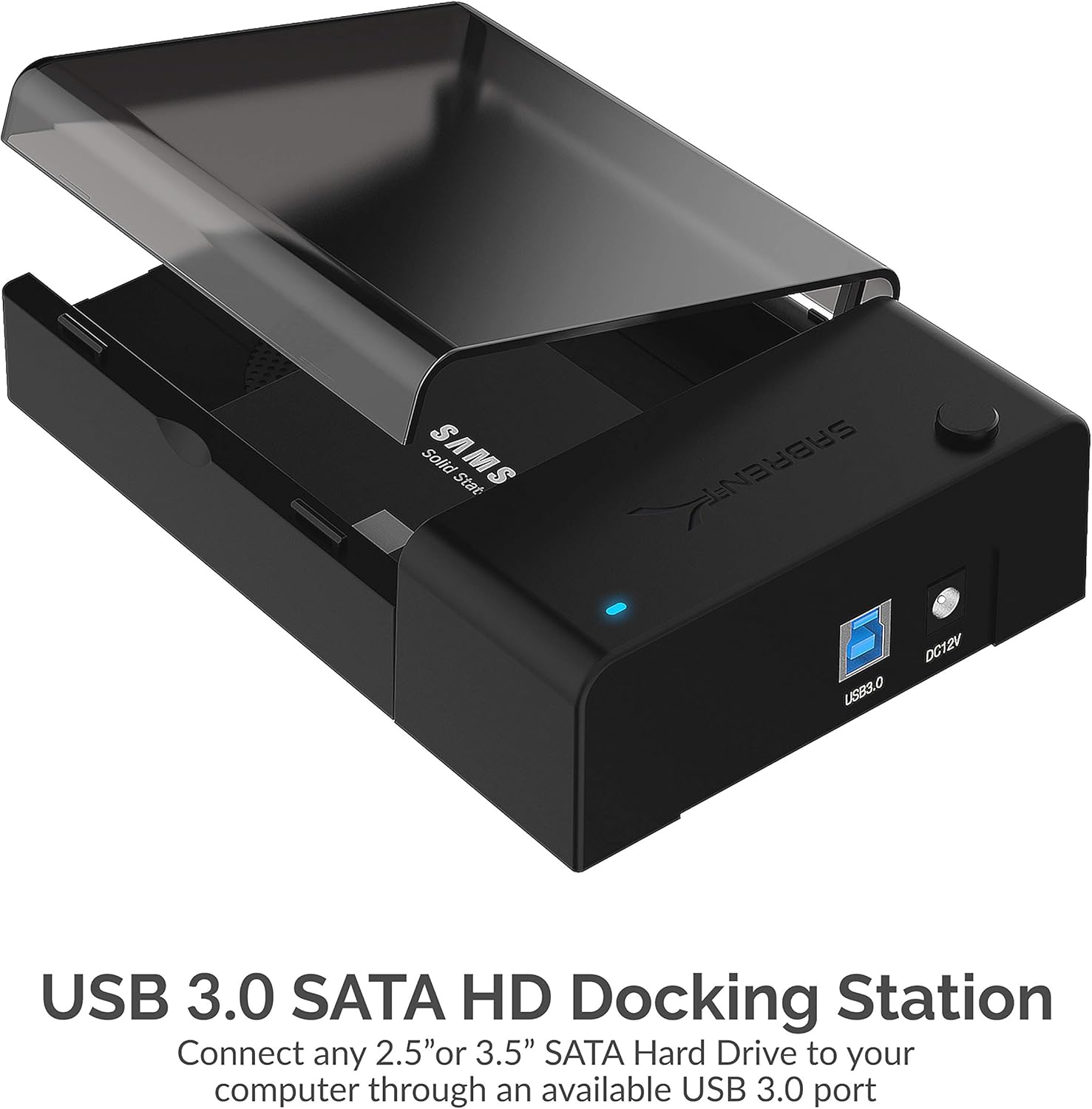 Sabrent USB 3.0 to SATA External Hard Drive Lay-Flat Docking Station with Built-in Cooling Fan for 2.5 or 3.5in HDD, SSD [Support UASP and 6TB] (EC-DFFN): Computers & Accessories