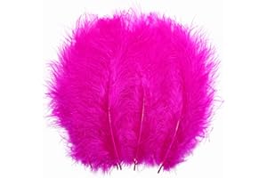 THARAHT 100pcs Fluffy Turkey Marabou Feathers 4-6inch for craft Dream Catcher Decoration Natural Fluffy Turkey Marabou Feathe