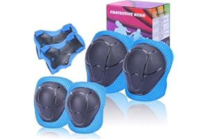 Kids Protective Gear Set SHENMOREN Knee Pads for Kids 3-10 Years Toddler Knee and Elbow Pads with Wrist Guards 3 in 1 for Skating Cycling Bike Rollerblading Scooter