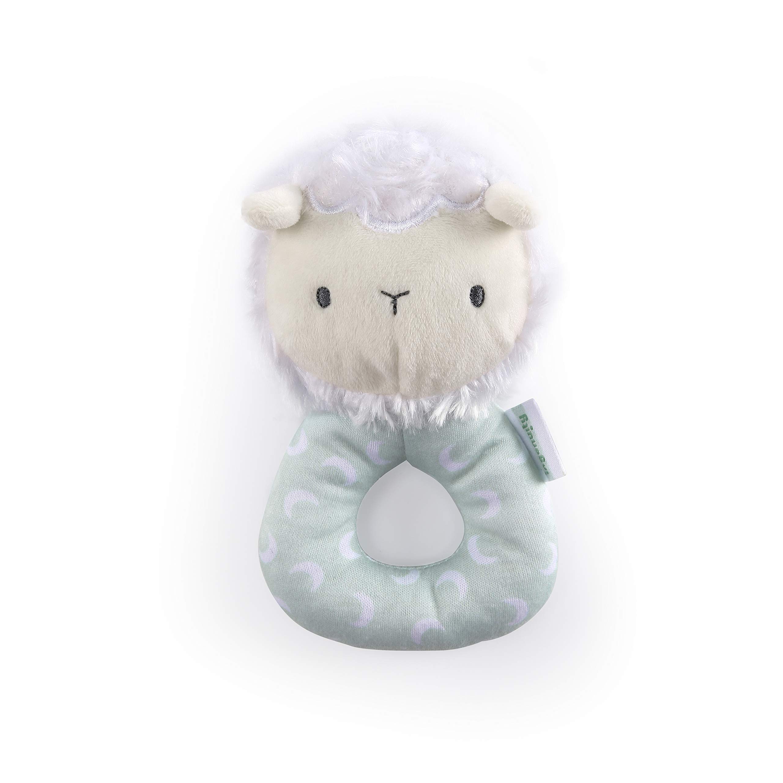Ingenuity Premium Soft Plush Ring Rattle - Sheppy the Sheep, Ages Newborn +