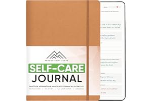 PRODUCTIVITY STORE Gratitude Journal & Self Care Journal - Guided Journal, Mindfulness Journal & Mental Health Journal All-In-One - Premium Daily Journal For Women & Men - A5 5.8" x 8.3" - Leather