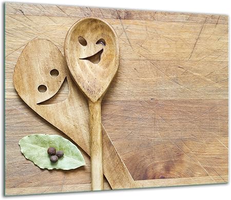 TMK | Placa de cristal para cubrir la cocina de 60 x 52 cm, una sola