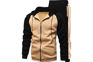 GXAMOY Men's 2 Pieces Tracksuits Running Sports Suits Drawstring Waistband Sweatsuit