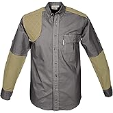Tag Safari Upland Shirt for Men Long Sleeve 100% Cotton Shirt for Hunters Outdoor Activities