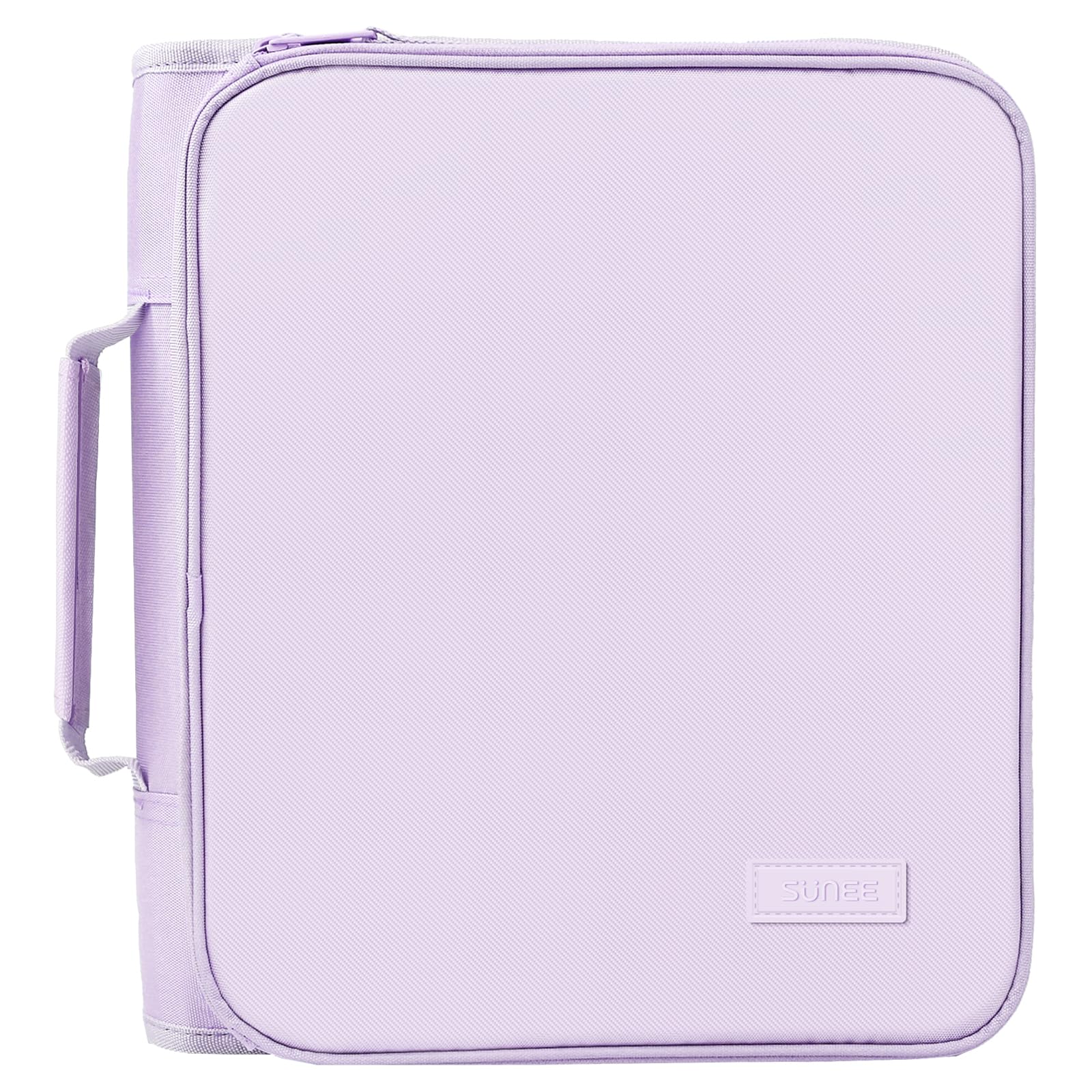Photo 1 of SUNEE Zippered Binder Bag with Handle, 2-Inch 3-Ring O-Ring, 500-Sheet Capacity, Includes Zip Pocket, 5-Tab Expanding File Folder, Multi-Pocket Organizer Binder for Middle School, Lavender Purple