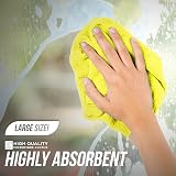 TDBS Microfiber Cleaning Cloth Large 40x40cm 20 Yellow Super Absorbent view 4