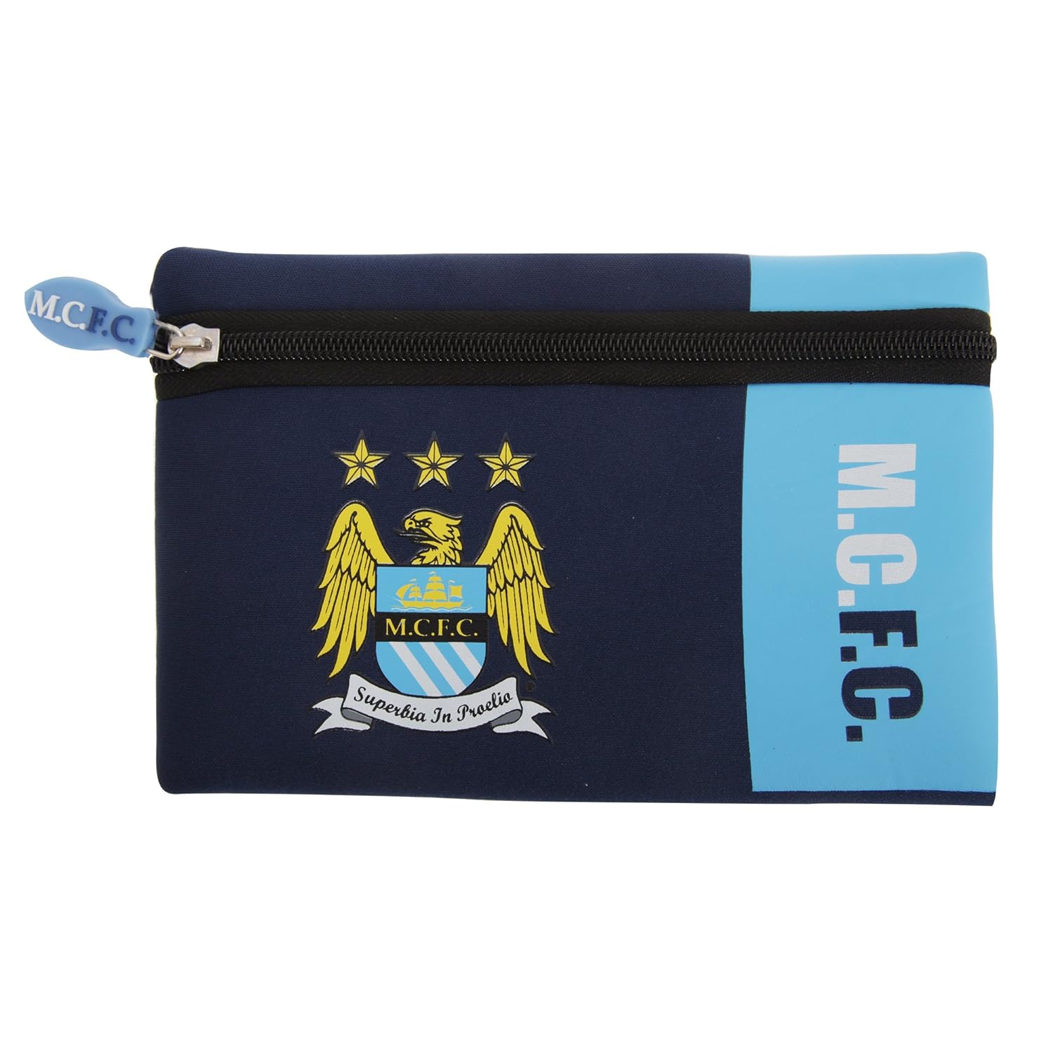 Manchester City Wordmark Flat Pencil Case MultiColour Amazon.co.uk