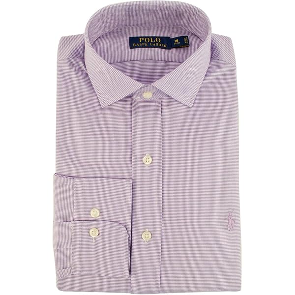 Men's Classic Fit Herringbone Dress Shirt-PpW-15-34/35 Purple/White at  Amazon Men's Clothing store