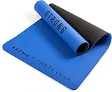Karma Fitness Large Exercise Mat Extra Wide 80cm x 183cm x 10mm Blue view 6
