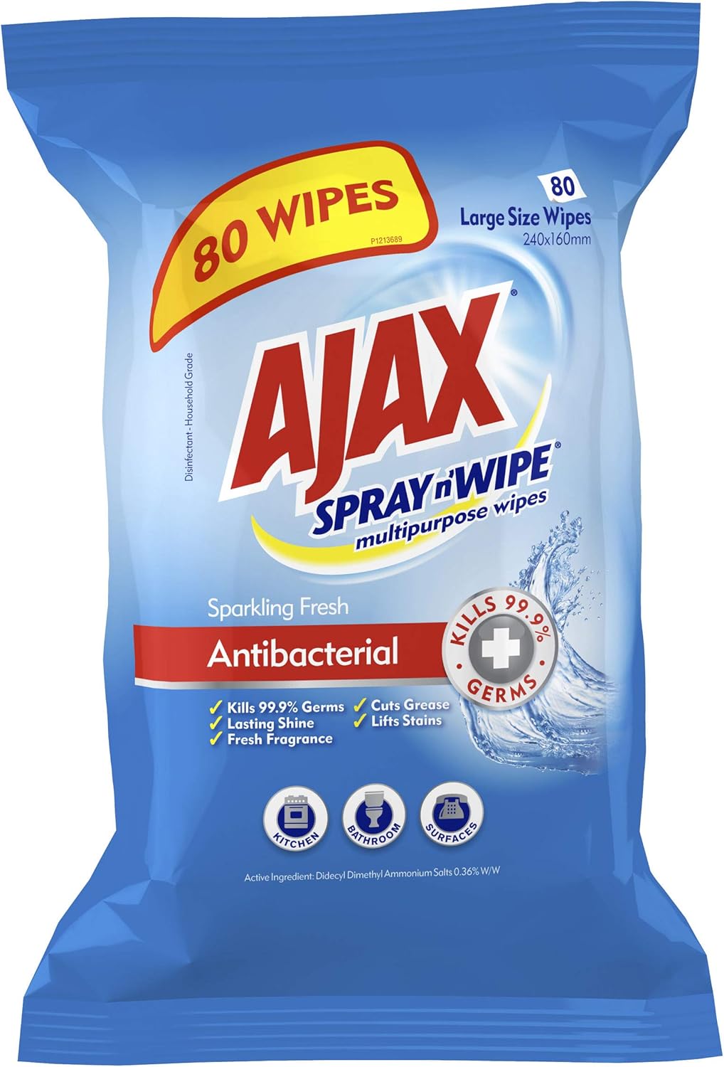 Ajax Spray n Wipe Multipurpose Kitchen, Bathroom and Surfaces Cleaning