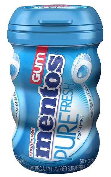MENTOS PURE FRESH SUGAR-FREE CHEWING GUM WITH XYLITOL,...