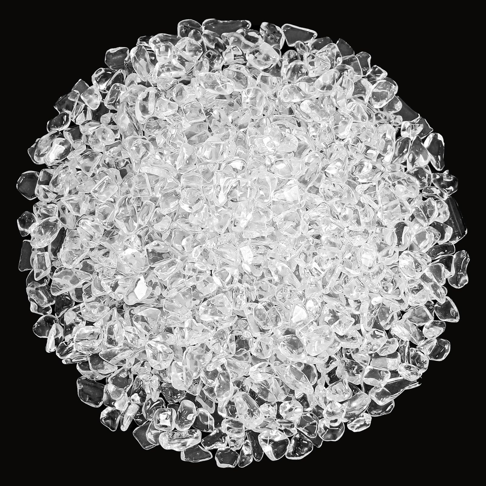 1.1lb Natural Crushed Clear Quartz Crystal Tumbled Chips-Clear Quartz Healing Crystals Chips Bulk, Crushed Crystal Gemstone for Crafts, Beautiful Package for Gift โ image 1