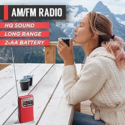 PowerBear Portable Radio | AM/FM, 2AA Battery