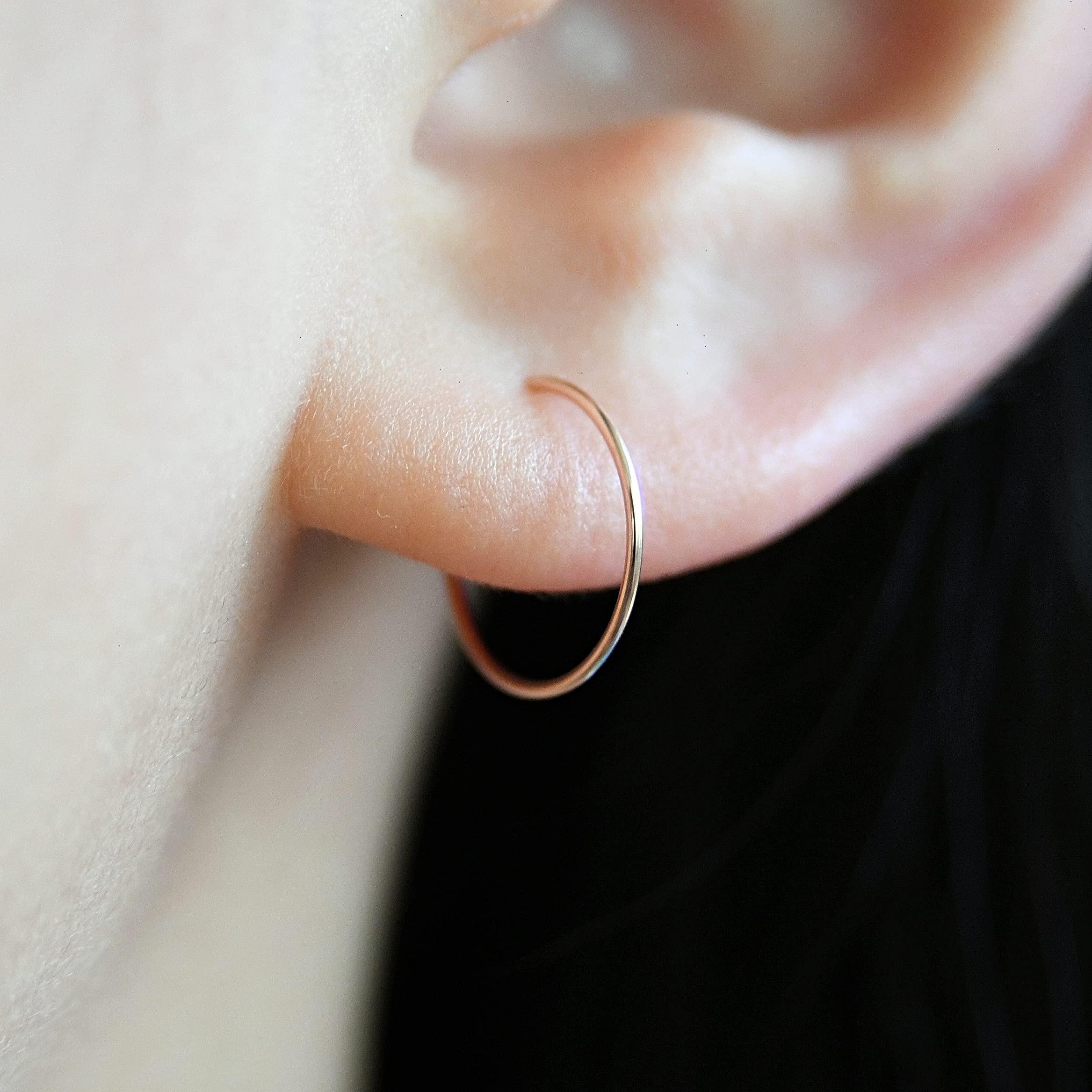 Small Rose Gold Hoop Earrings for Women 10mm 14K Rose Gold Filled 10mm | amzdealz